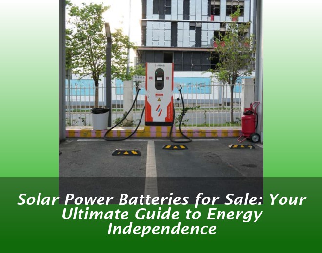 Solar Power Batteries for Sale: Your Ultimate Guide to Energy Independence